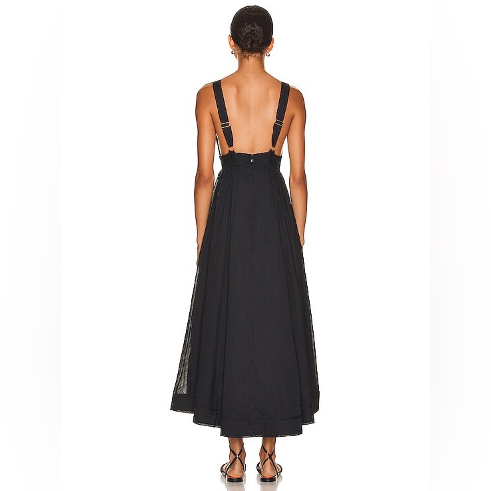 NWT Pinko Backless Black Gown Bolzano Abito Micro Crepe